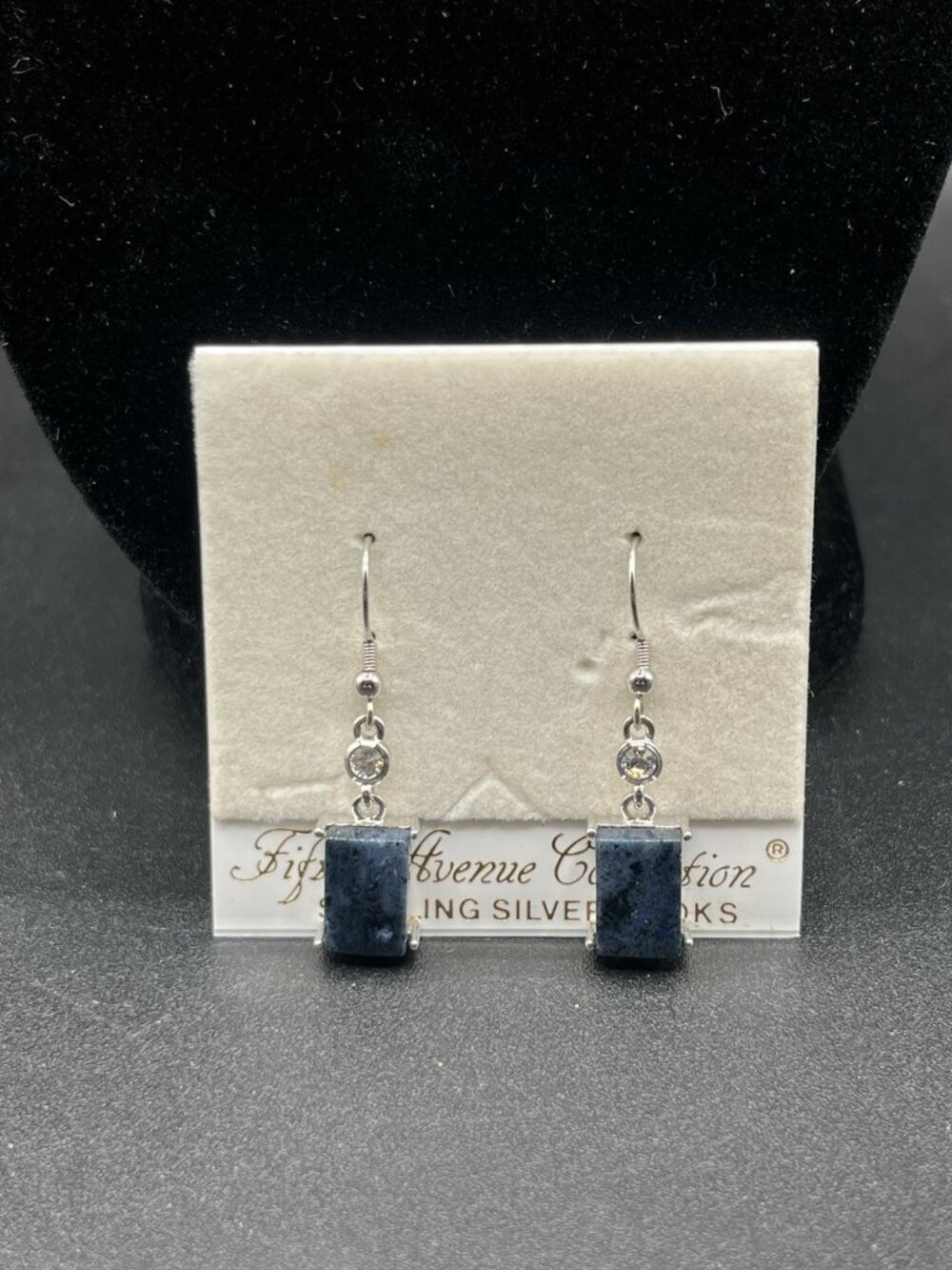 Fifth Avenue Collections “Rock My World” Genuine Sodalite Earrings